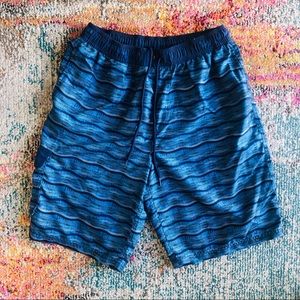 Men’s Blue Graphic Swim Trunks
